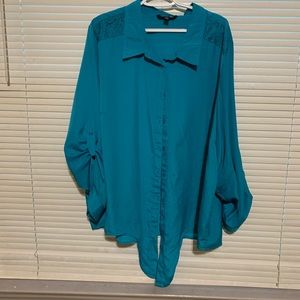 Teal long sleeve shirt